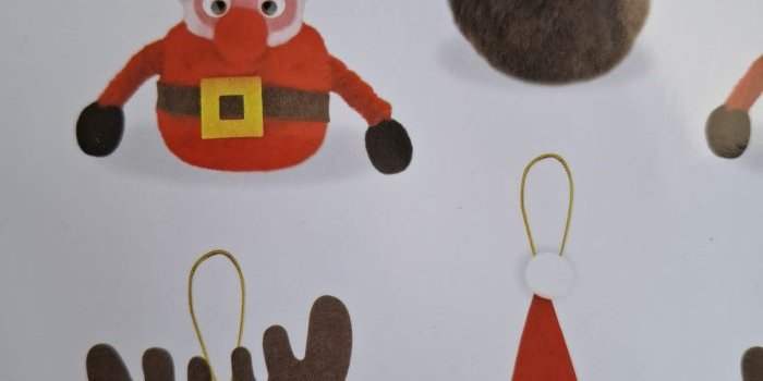 Atelier créatif de Noël création pompon et carte